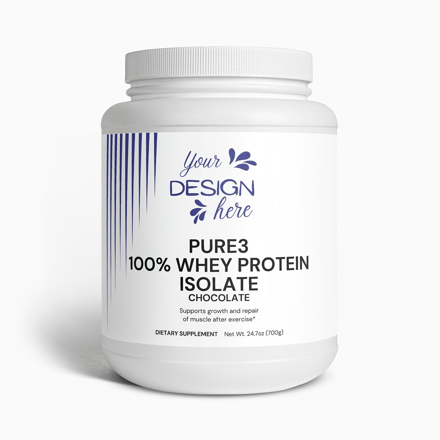 Private Label Dropship - Pure3 100% Whey Protein Isolate (Chocolate)