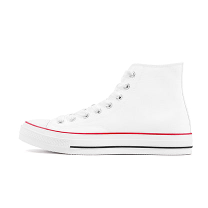 High Top Canvas Shoes - White