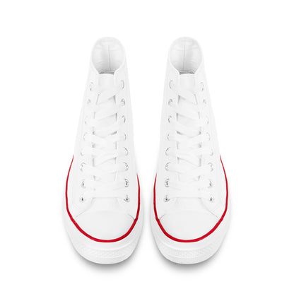 High Top Canvas Shoes - White