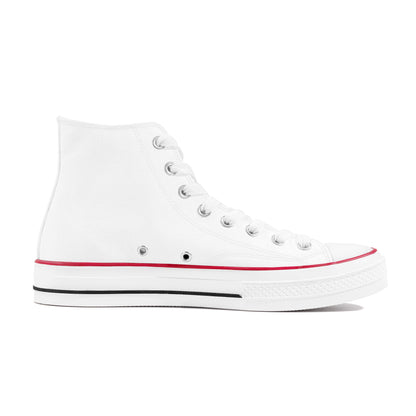 High Top Canvas Shoes - White