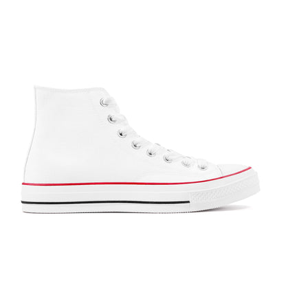 High Top Canvas Shoes - White