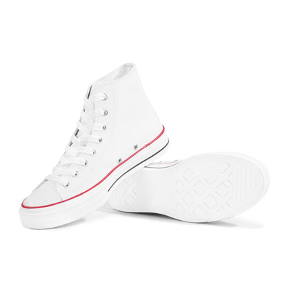 High Top Canvas Shoes - White