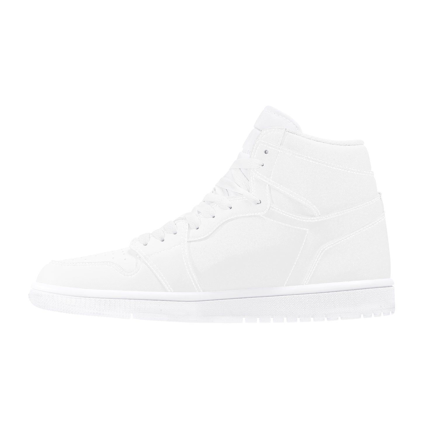 High Top Synthetic Leather Sneaker