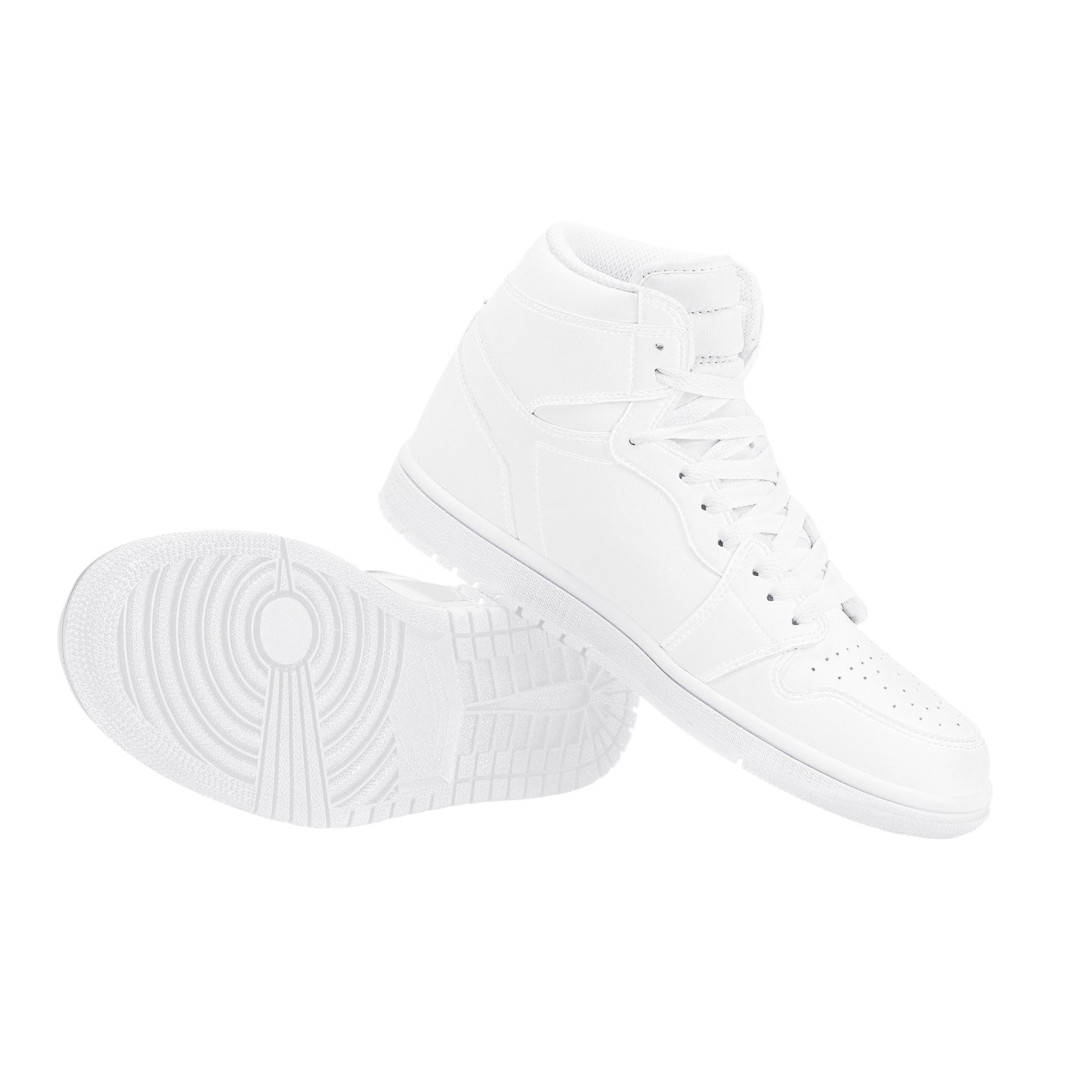 High Top Synthetic Leather Sneaker