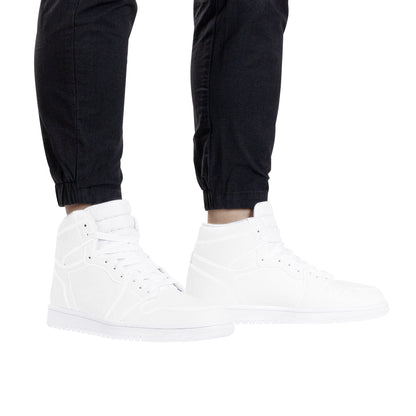 High Top Synthetic Leather Sneaker