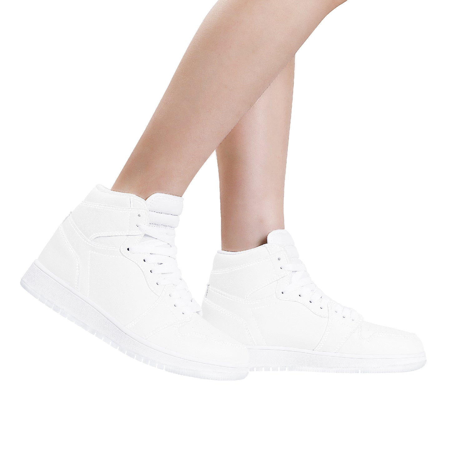 High Top Synthetic Leather Sneaker