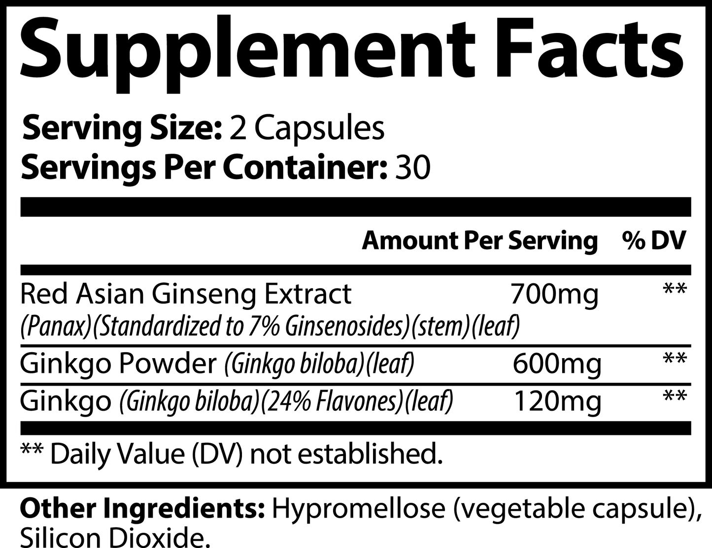 Private Label Dropship - Ginkgo Biloba + Ginseng