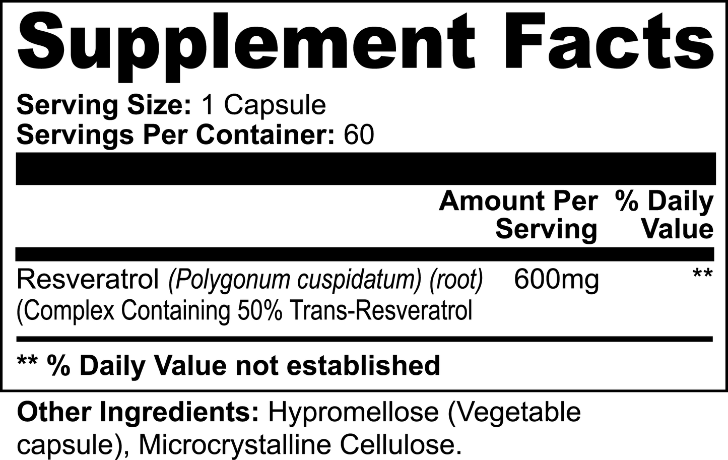 Private Label Dropship - Resveratrol 50% 600mg