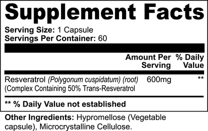 Private Label Dropship - Resveratrol 50% 600mg