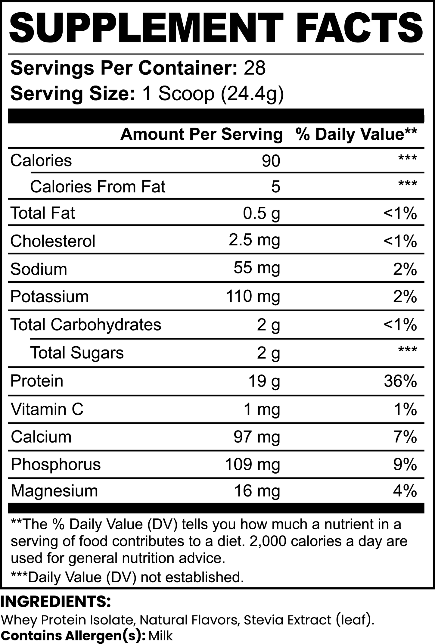 Private Label Dropship - Pure3 100% Whey Protein Isolate (Vanilla)