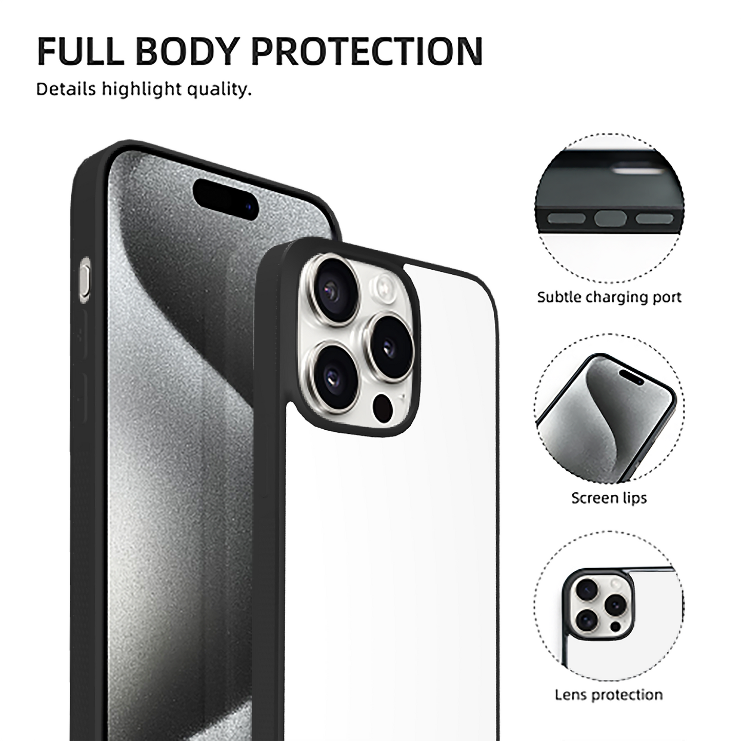 iPhone 15 Soft Glass Case(3 Cameras)