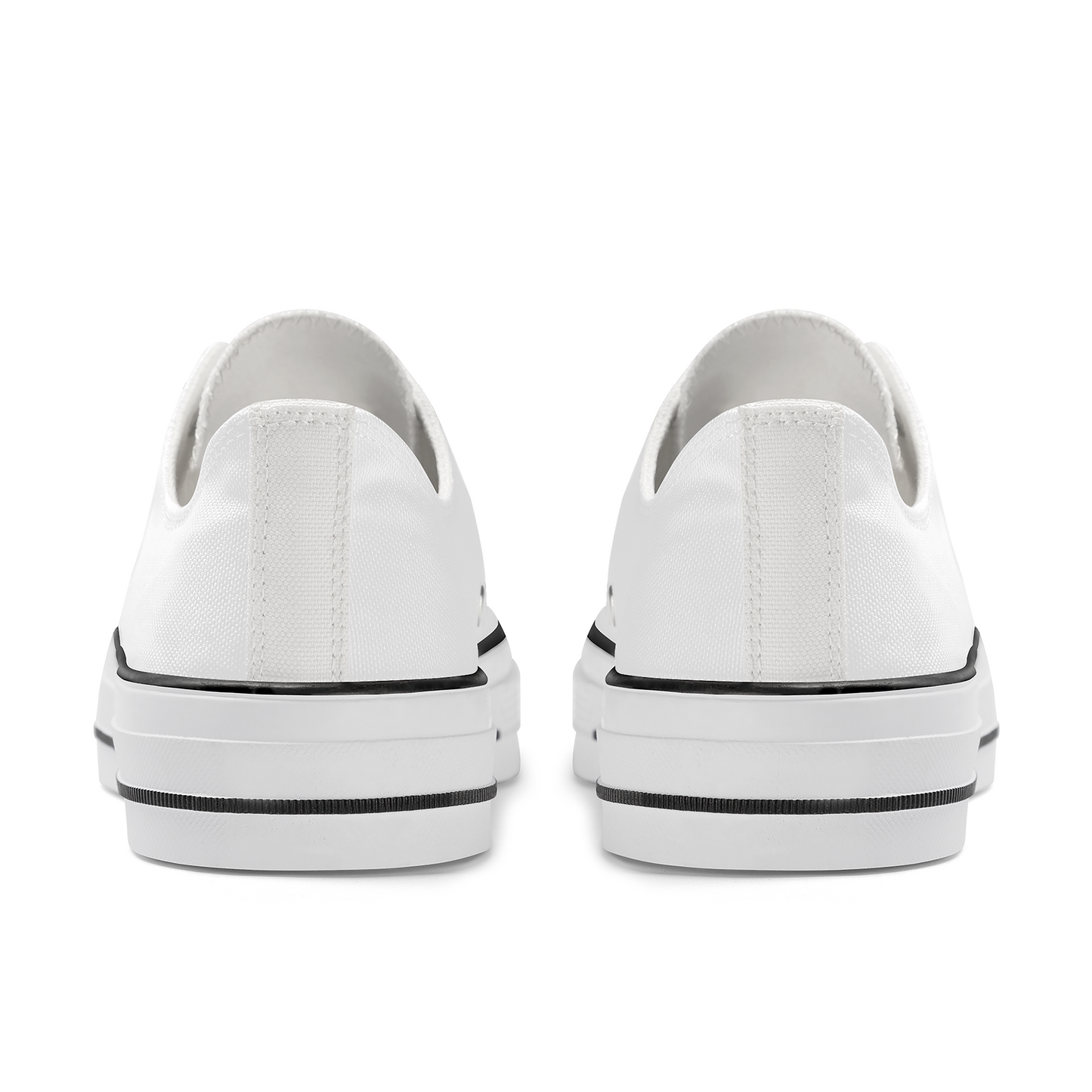 SF_S62 Unisex Classic Low Top Canvas Shoes - White