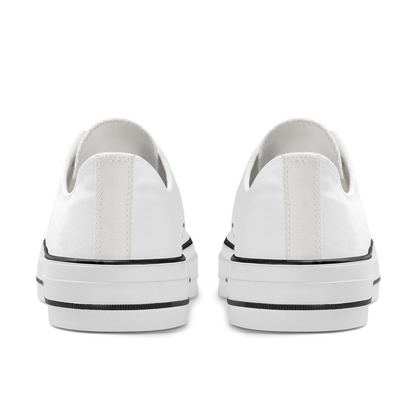 SF_S62 Unisex Classic Low Top Canvas Shoes - White