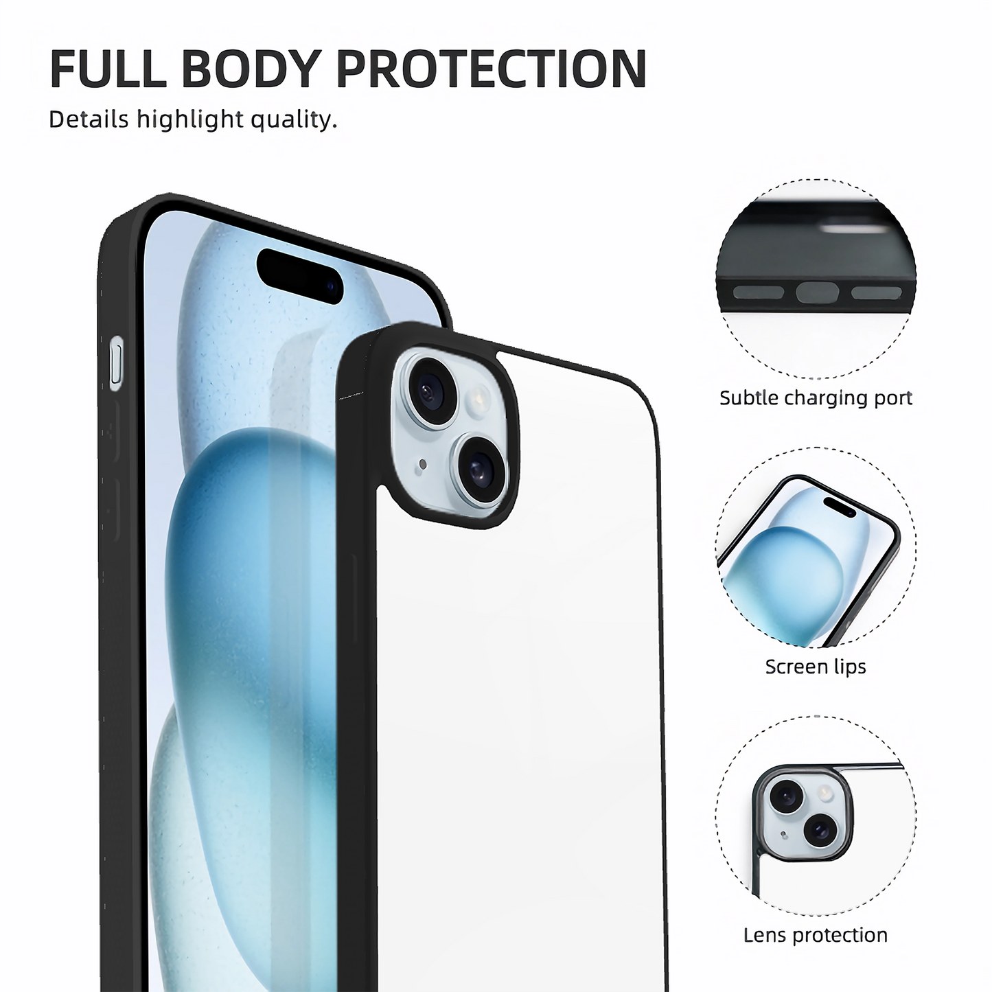 iPhone 15 Soft Glass Case(2 Cameras)