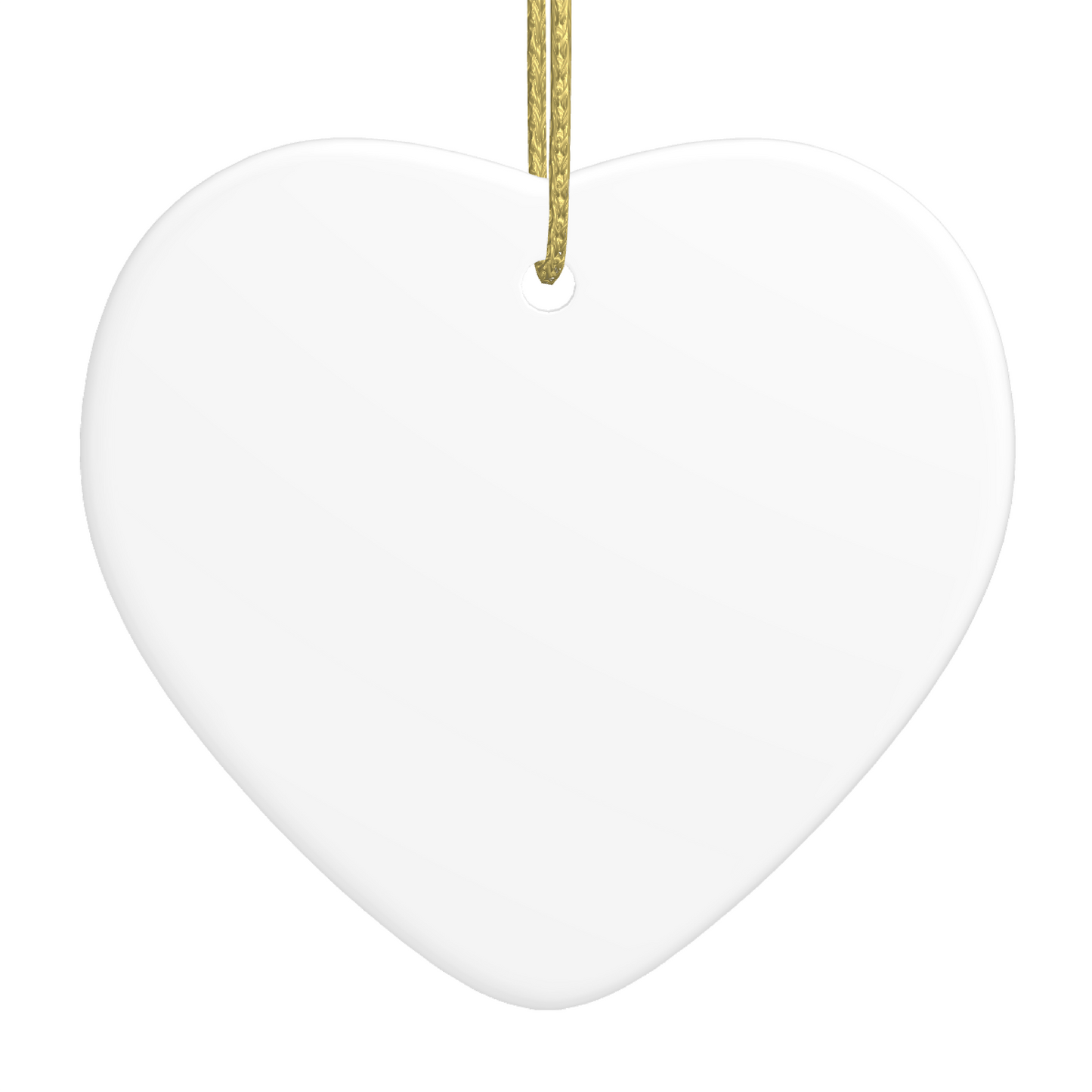 Ceramic Heart Shape Christmas Pendant