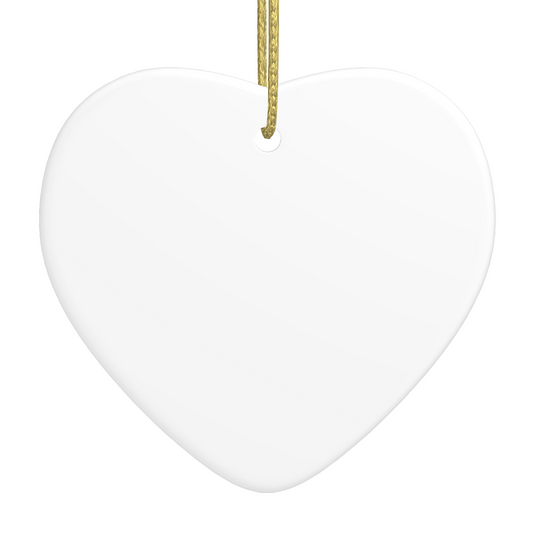 Ceramic Heart Shape Christmas Pendant