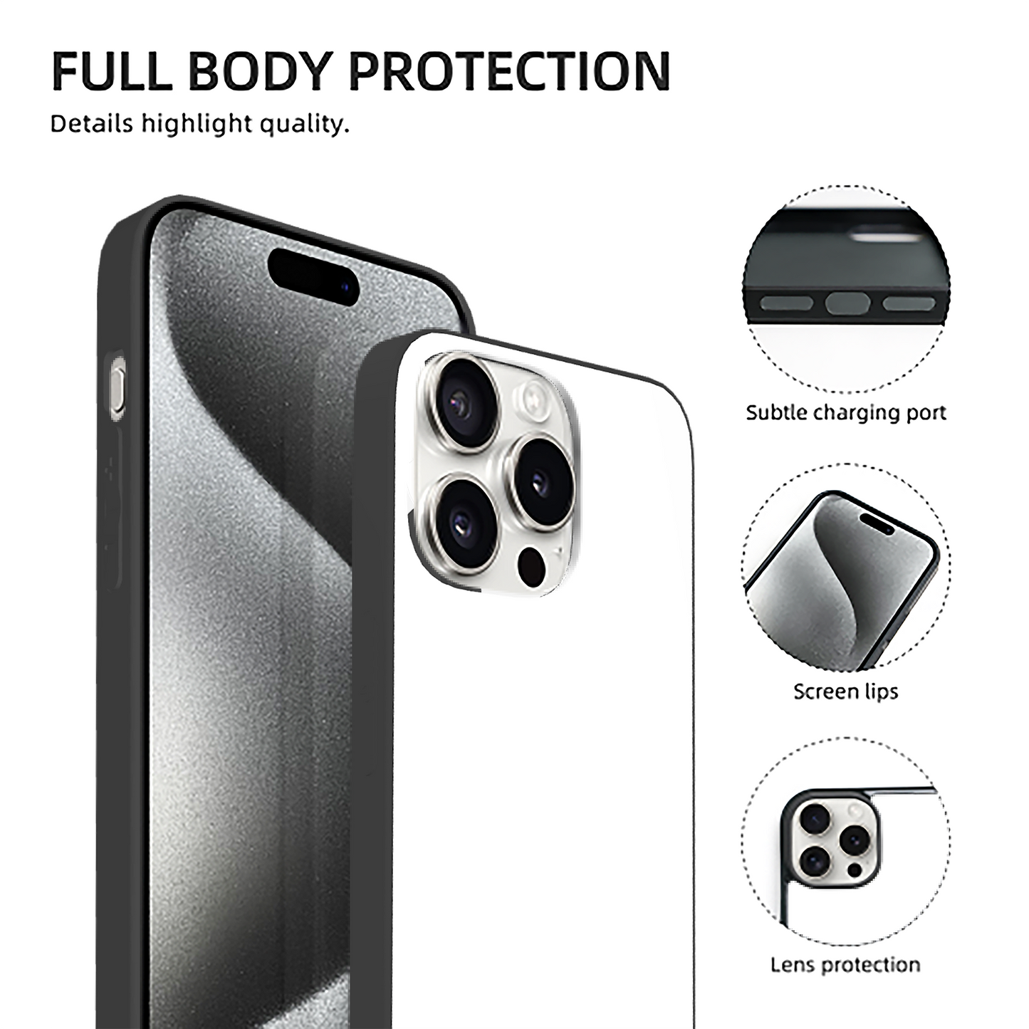 iPhone 15 Soft Glass Case(3 Cameras)