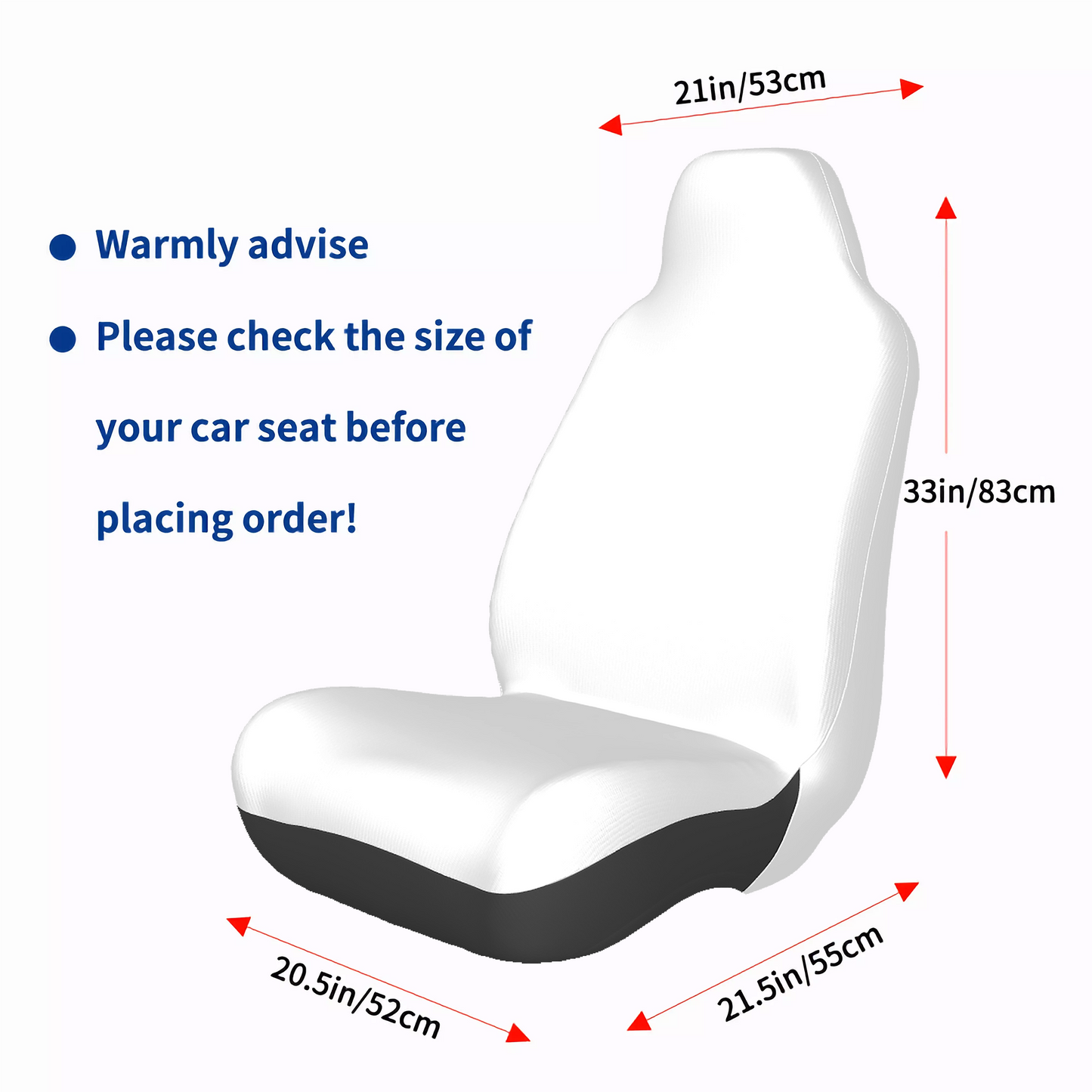 Single Car Seat Cover with Back Side Printed