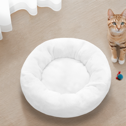 Flannel Round Pet Bed (15X15in)