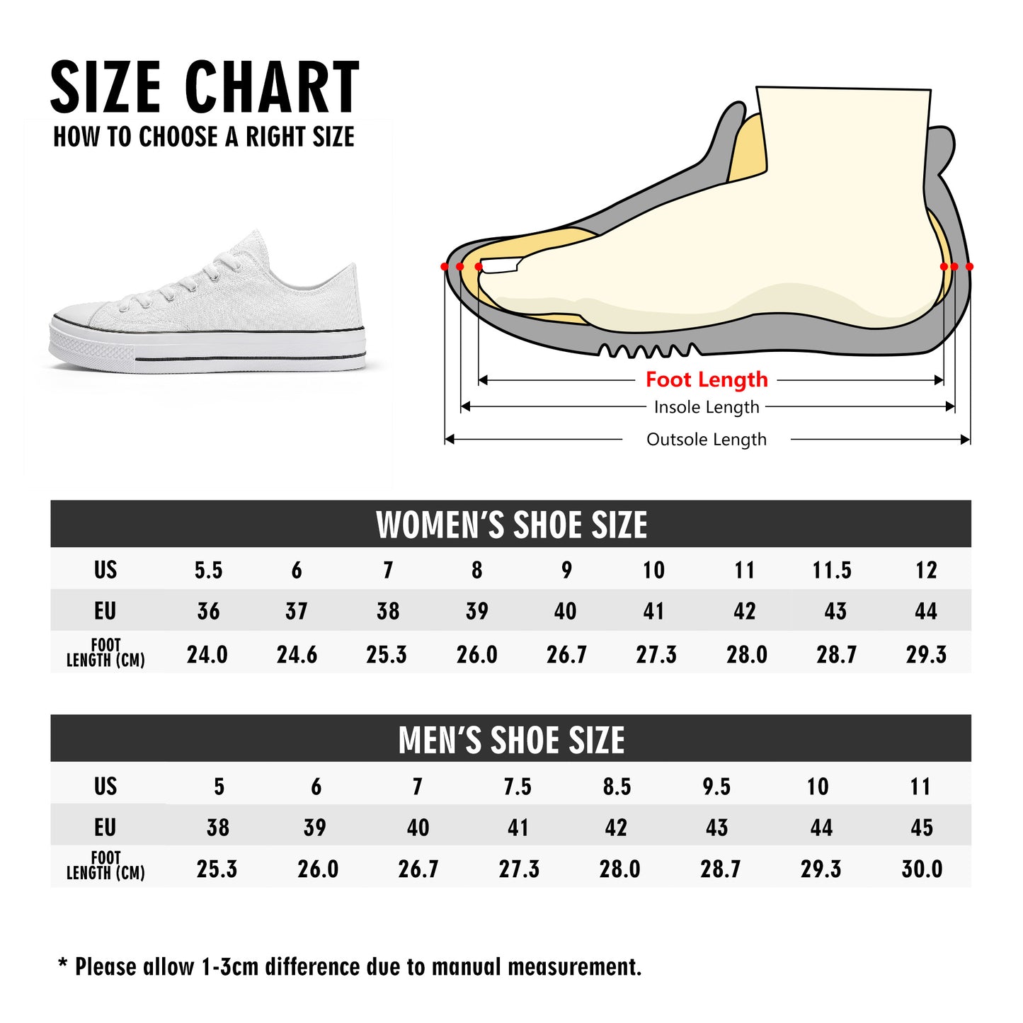 SF_S62 Unisex Classic Low Top Canvas Shoes - White